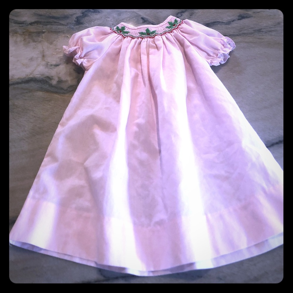 Rosalina Collection  smocked Christmas dress